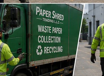 Paper Shred green recycling truck
