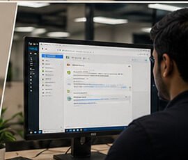 Team member handling email assistance
