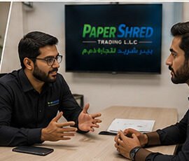Dedicated account manager in a client meeting